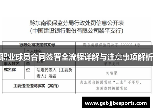 职业球员合同签署全流程详解与注意事项解析